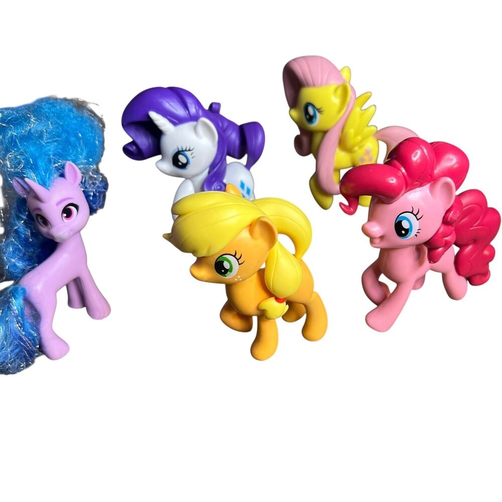 My Little Pony Figure Lot Pinkie Pie Rarity Fluttershy Applejack Izzy Moonbow